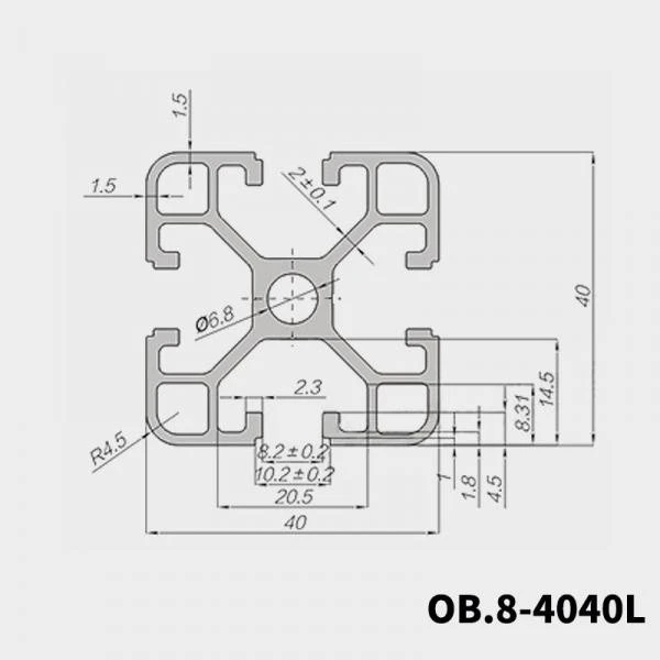 T-slots Extruded Aluminium Profile